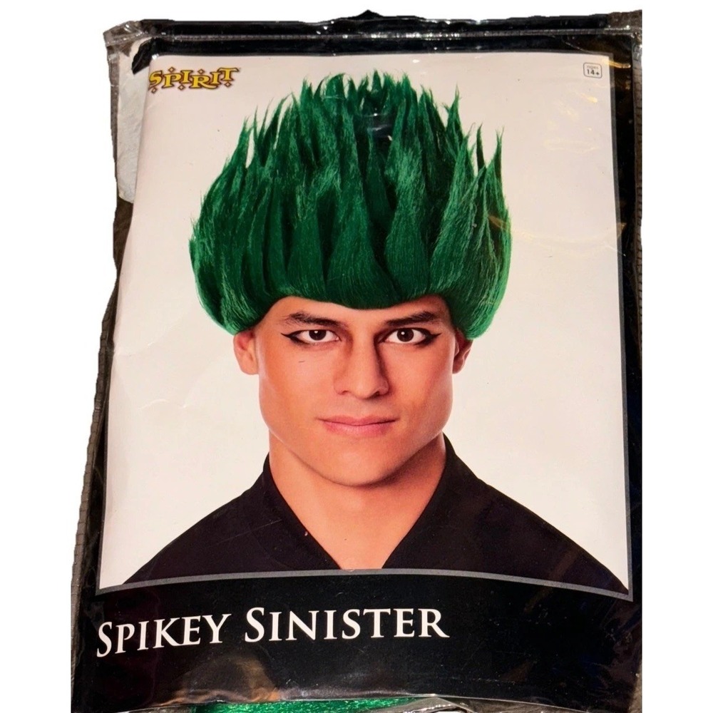 Spirit Of Halloween Spikes Sinister Wig Green Costume St Patricks Comicon Adult